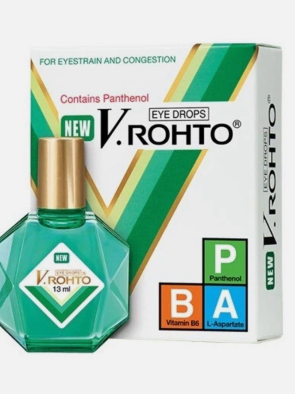 V.Rohto Eye Relief Drops for Eyestrain, Congestion, Redness & Fatigue 13ml